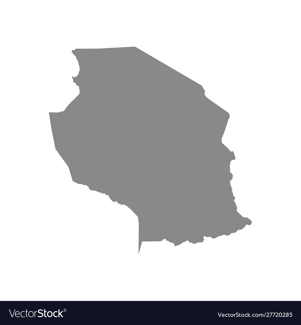 Silhouette country tanzania Royalty Free Vector Image