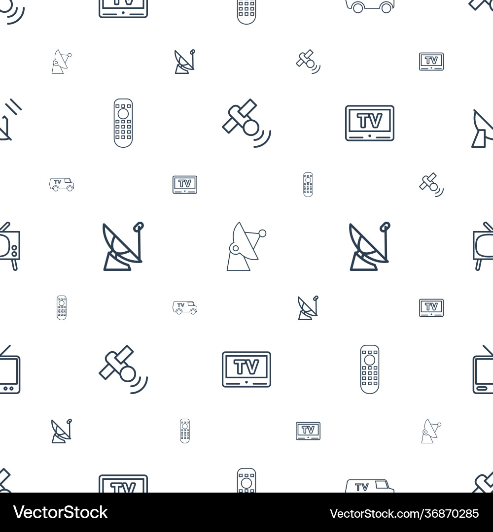 Tv icons pattern seamless white background Vector Image