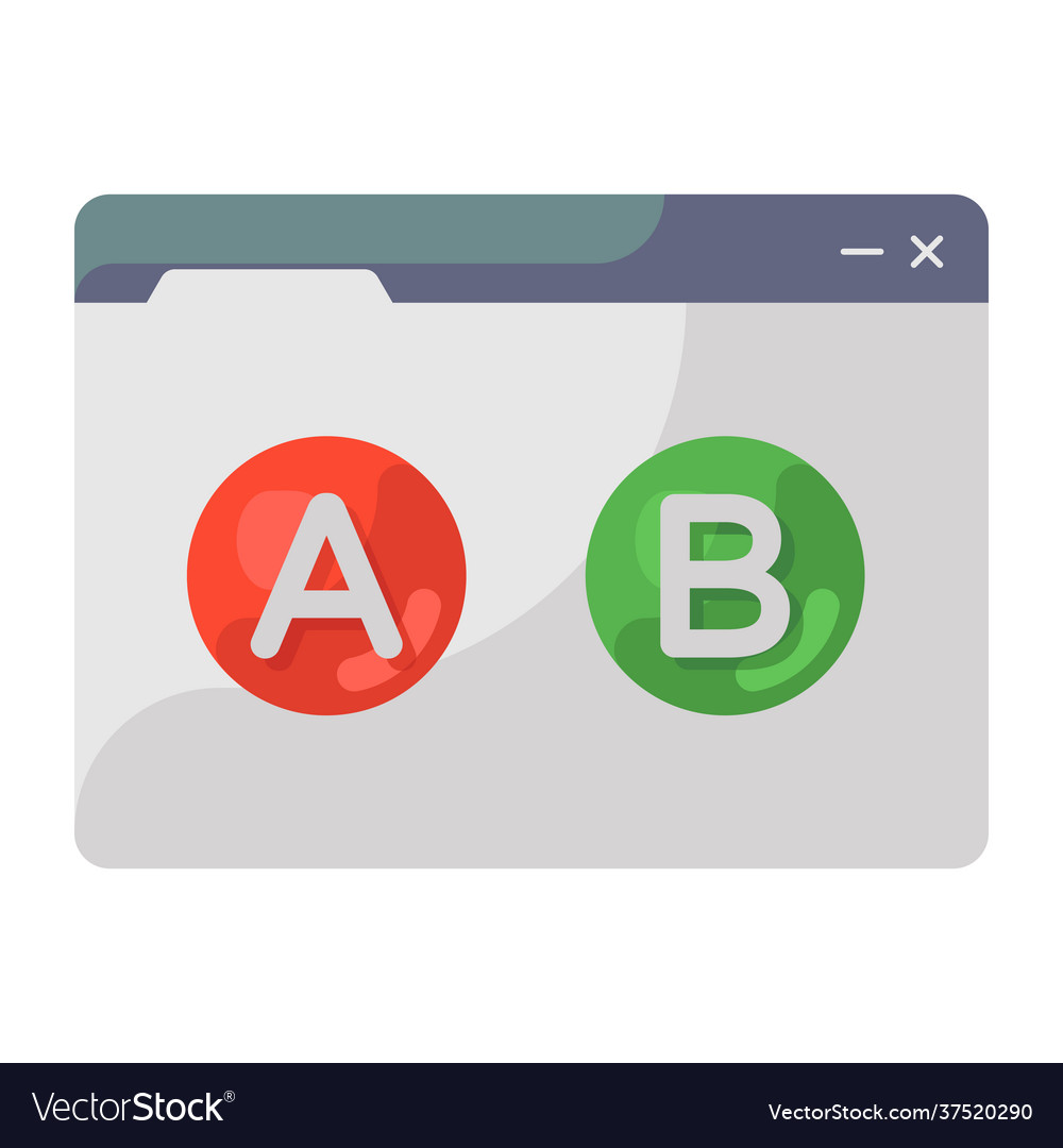 Ab testing Royalty Free Vector Image - VectorStock