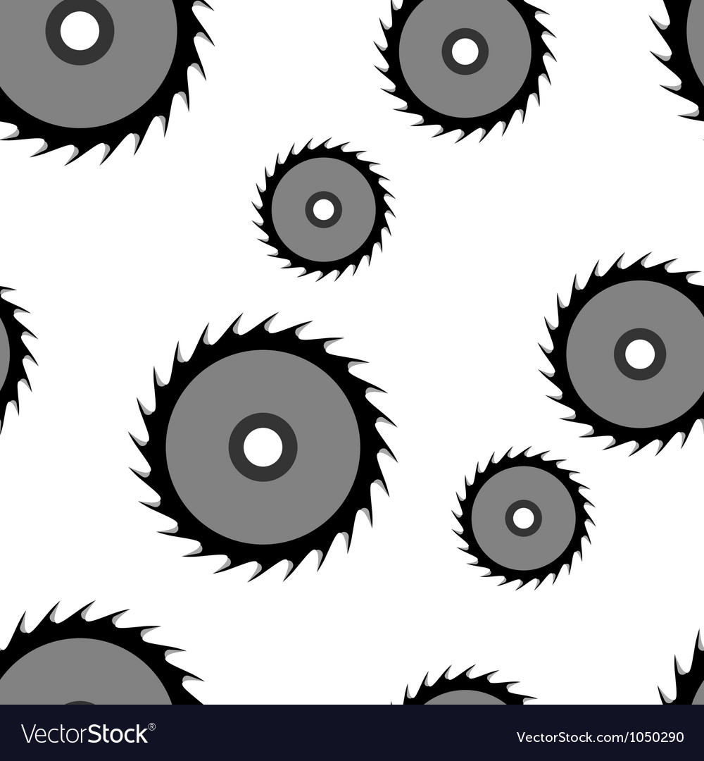 Circular saw blade seamless wallpaper Royalty Free Vector