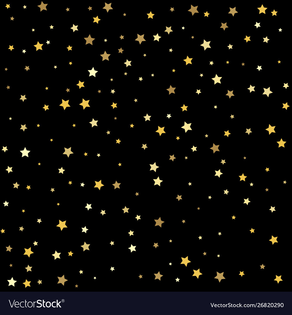 Gold stars on a white background glitter pattern Vector Image