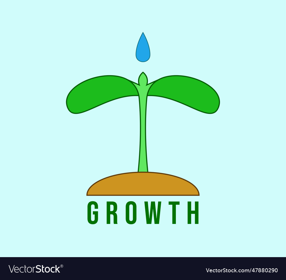 Growth logo Royalty Free Vector Image - VectorStock