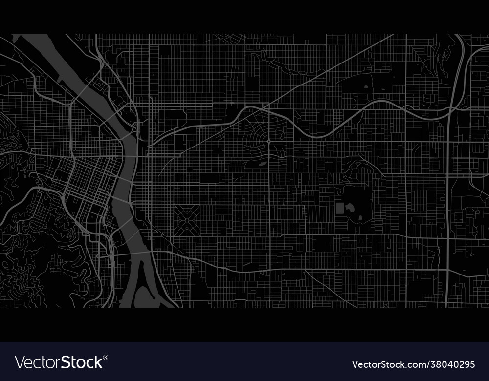 Black and dark grey portland city area background Vector Image