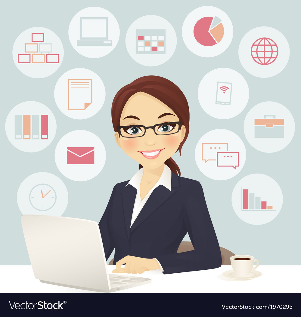 Businesswoman Royalty Free Vector Image Vectorstock