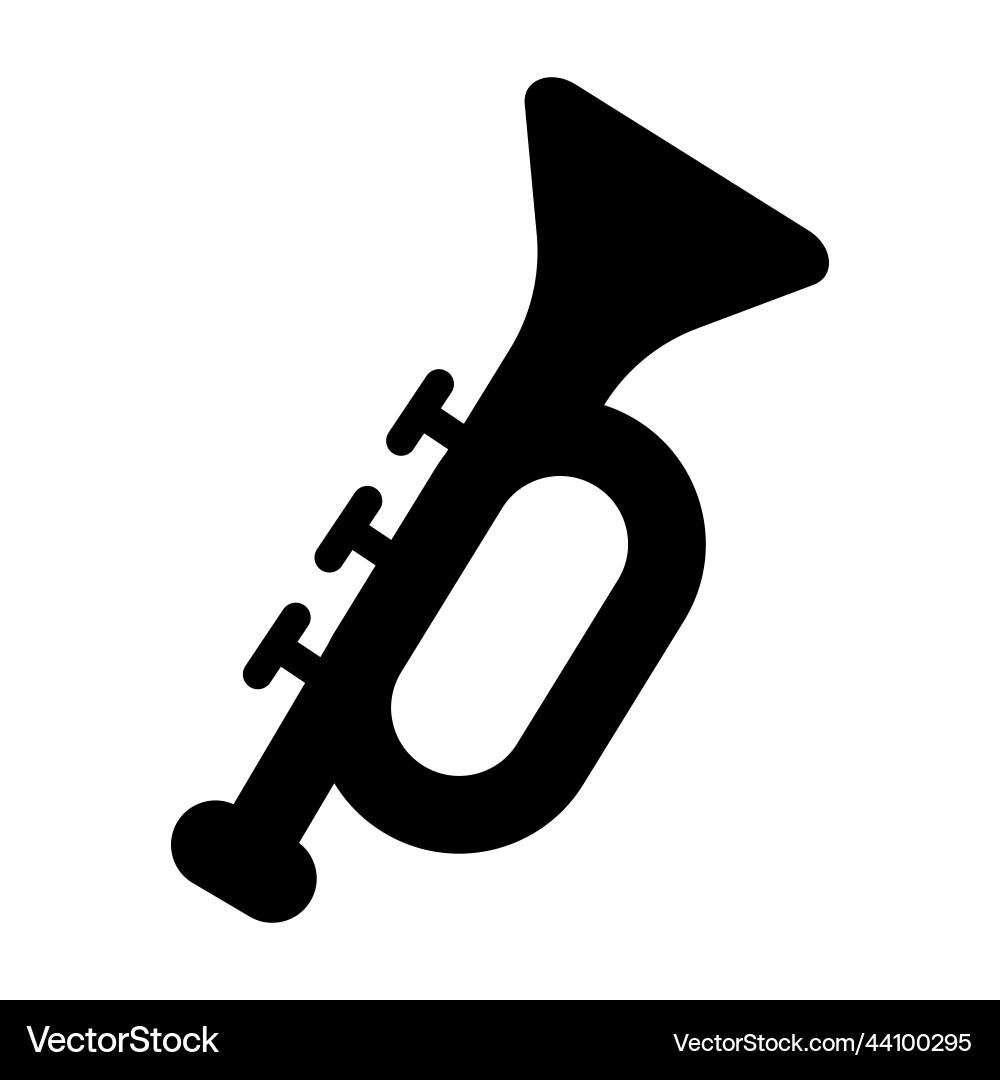 Trumpet instrument trumped horn Royalty Free Vector Image