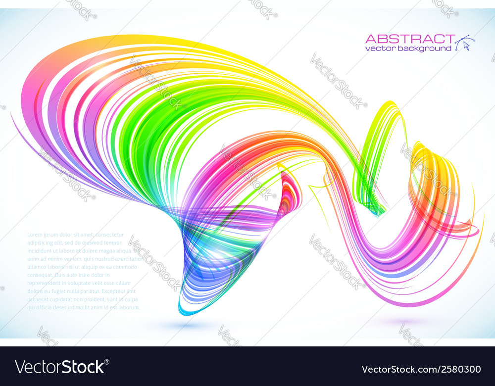 Abstract Rainbow Stripes Shining Background Vector Image