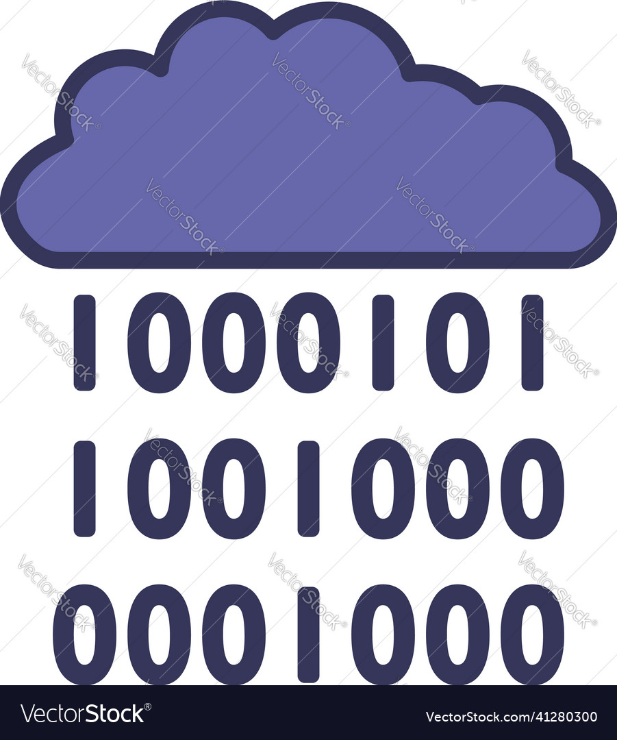 Cloud data stream icon Royalty Free Vector Image