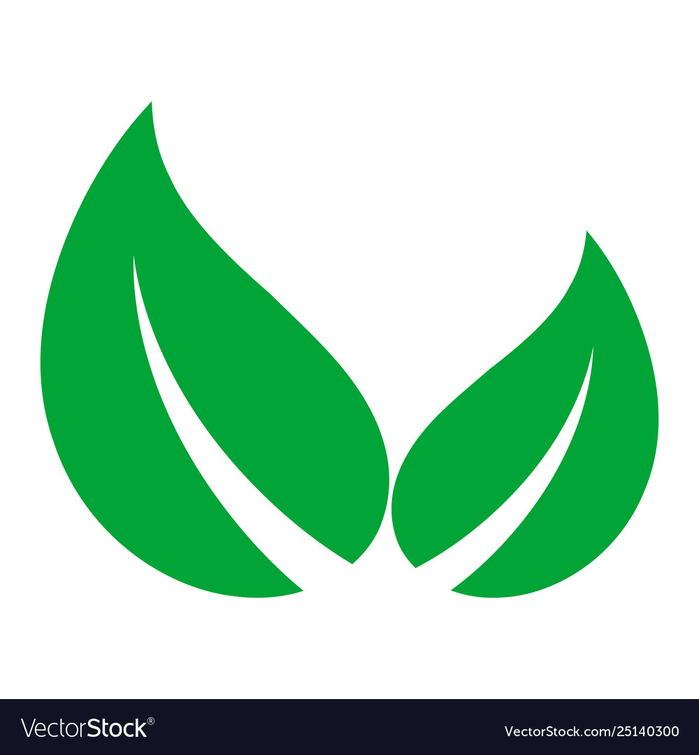 Green leaves icon Royalty Free Vector Image - VectorStock