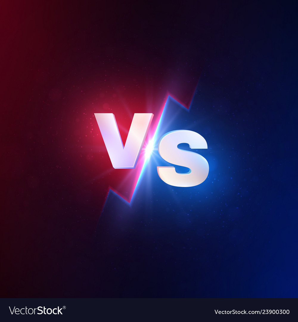 Free Vector  Versus vs battle screen red and blue background