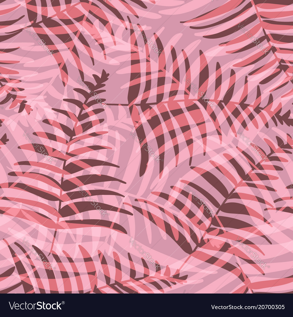 abstract red and vinous tropical leaves pattern vector image