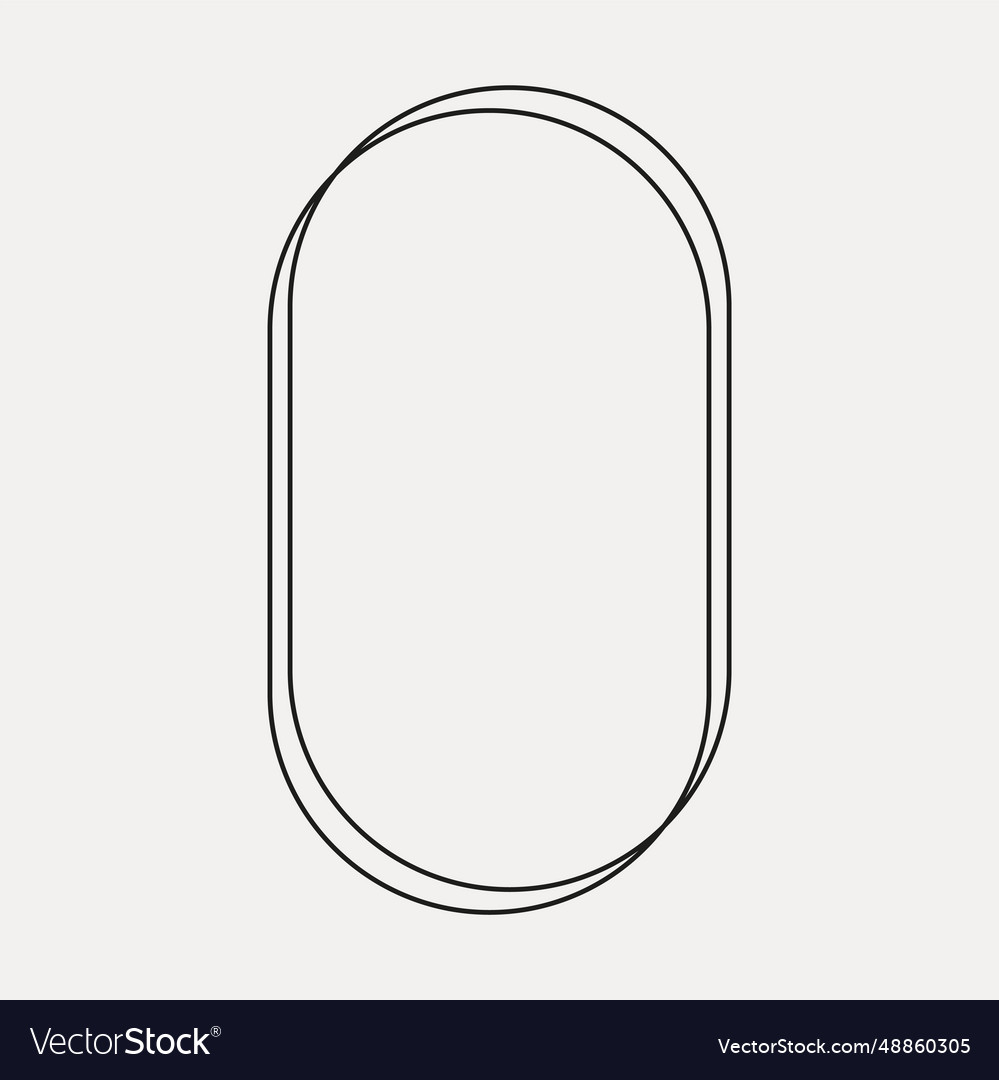 Arc frame oval round abstract minimalistic Vector Image