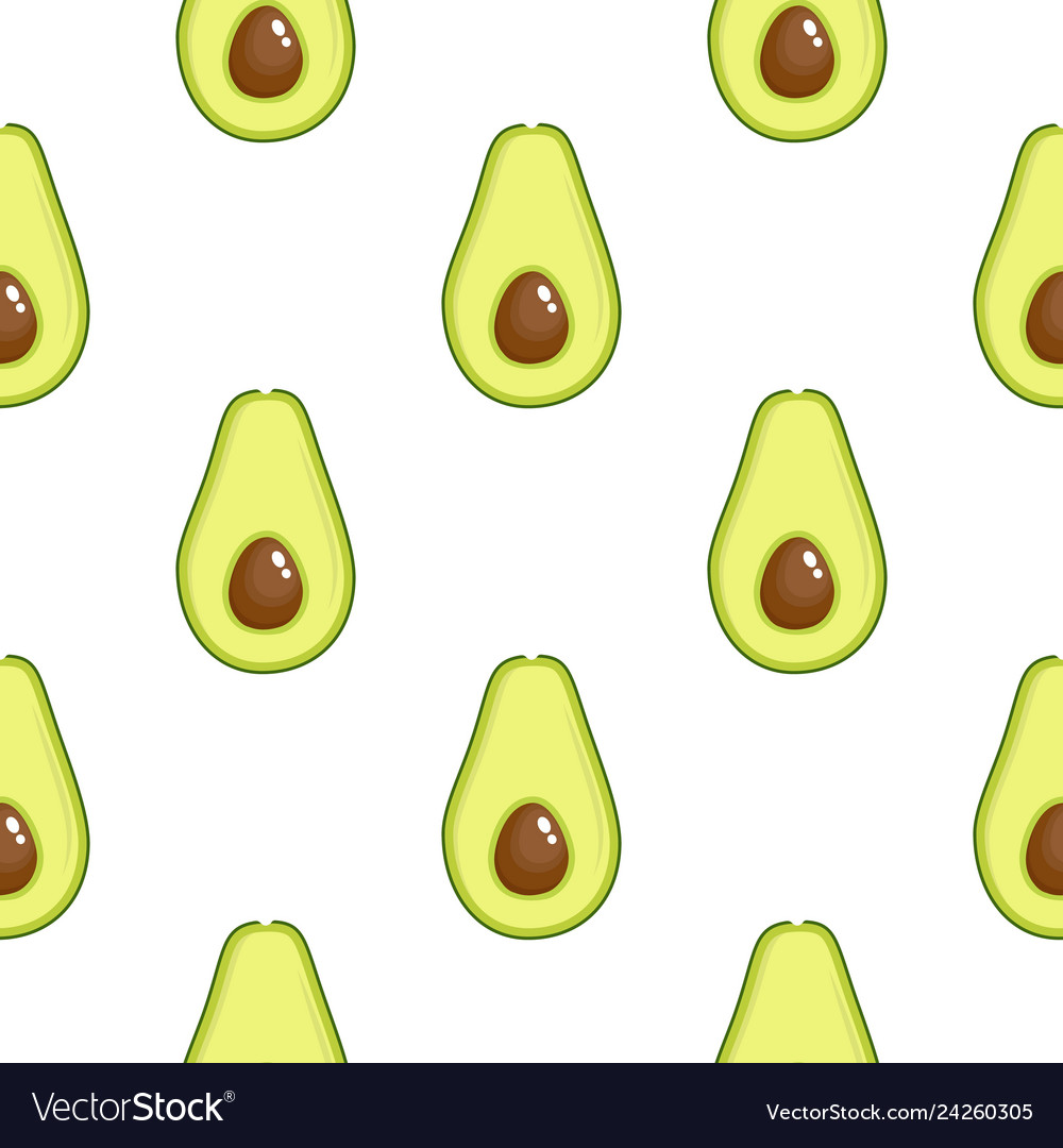 Avocado Seamless Cute Avocados Seamless Pattern Ai File Digital Drawing And Illustration Pe