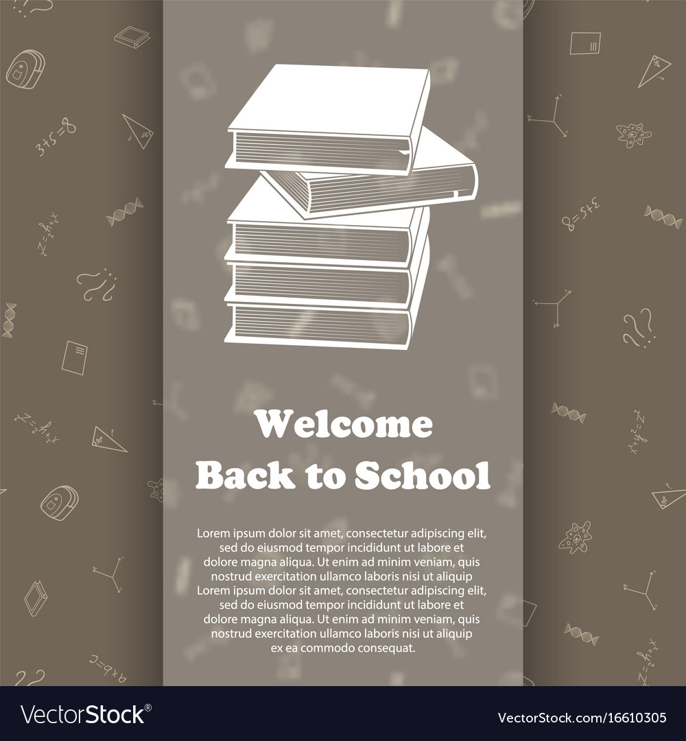 Design template for back to school Royalty Free Vector Image