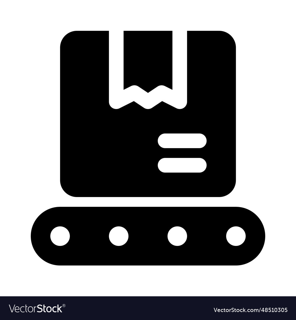 Usage of conveyor belt in industrial workplaces Vector Image