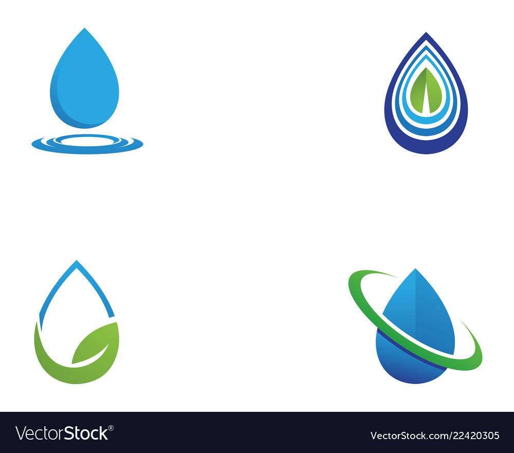 water drop logo template design royalty free vector image water drops template
