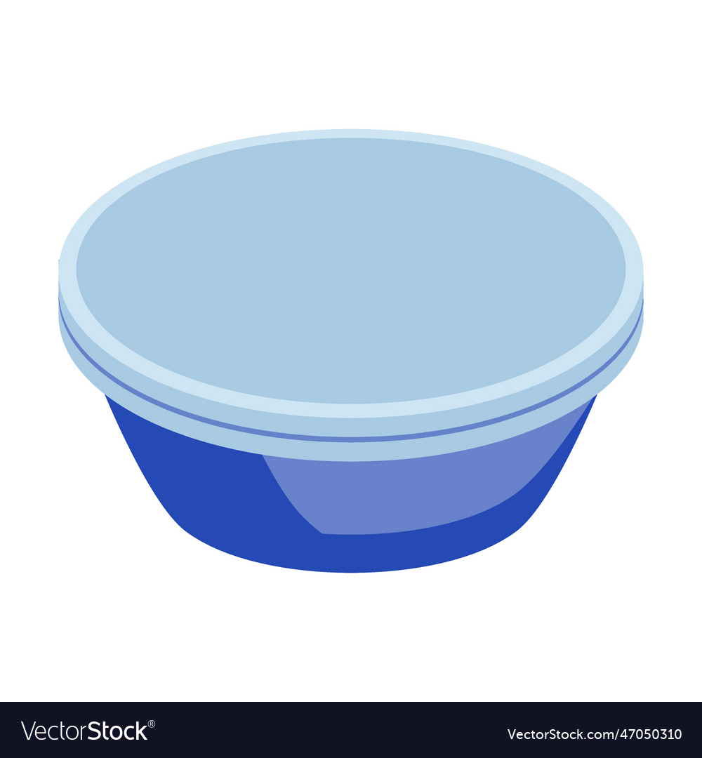 Deep plastic bowl kitchenware and dishes Vector Image