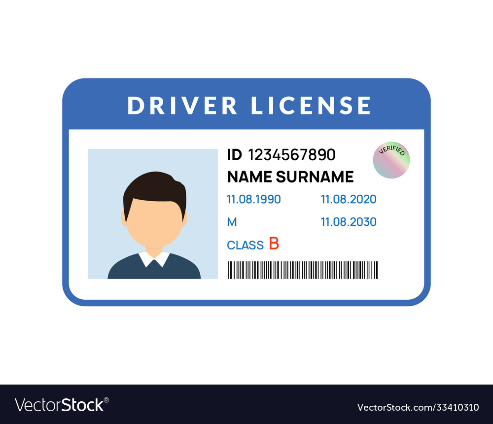 Driver licence icon driver id card license Vector Image