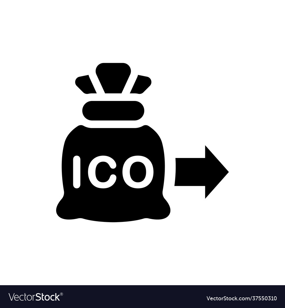 Initial coin offering icon Royalty Free Vector Image