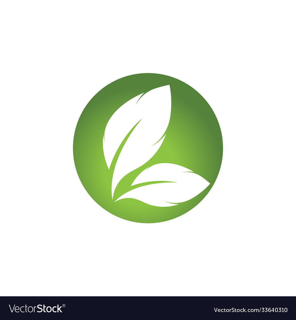 Logos green tree leaf ecology nature element Vector Image