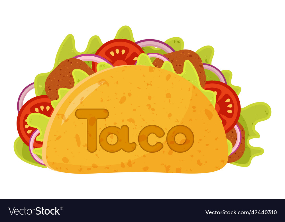 Tacos meat vegetable traditional mexican fast-food