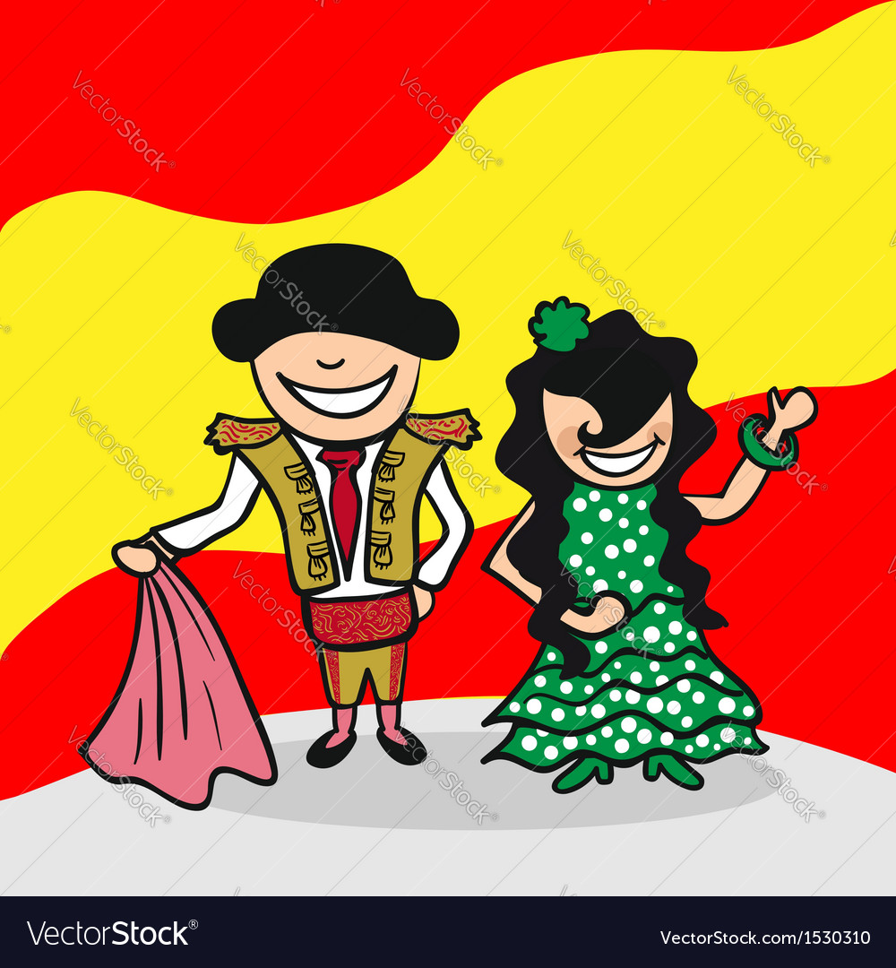 Welcome To Spain People Royalty Free Vector Image