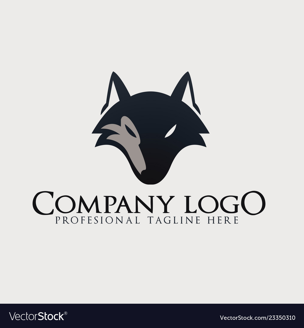 Wolf abstract template logo design Royalty Free Vector Image