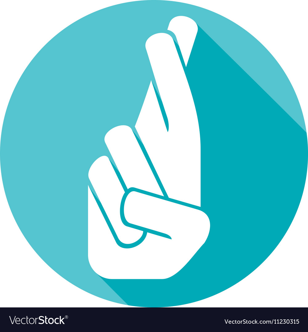 Crossed fingers icon Royalty Free Vector Image