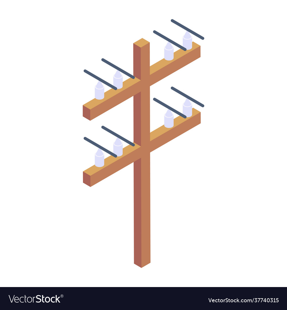 Electric poles Royalty Free Vector Image - VectorStock