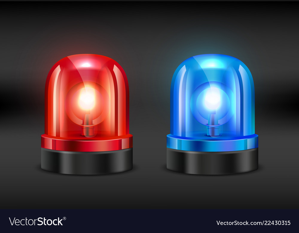 police-siren-realistic-pictures-of-fire-or-vector-image