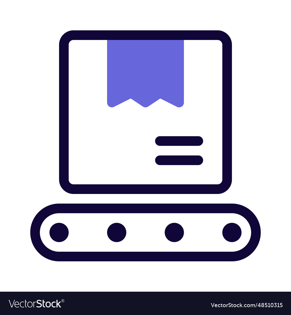 Usage of conveyor belt in industrial workplaces Vector Image