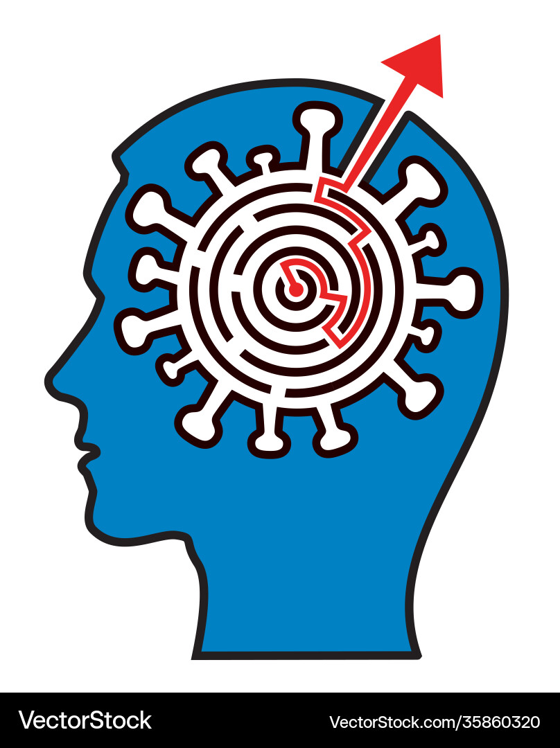 Coronavirus pandemic depression solution maze Vector Image