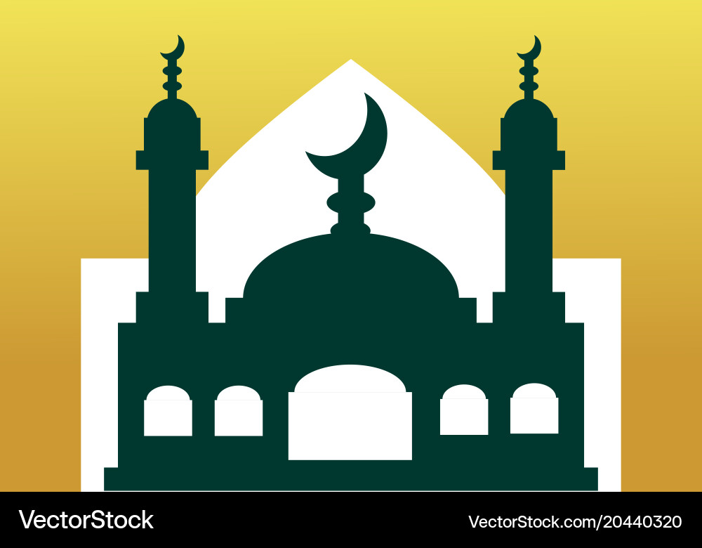 Mosque islamic logo Royalty Free Vector Image - VectorStock