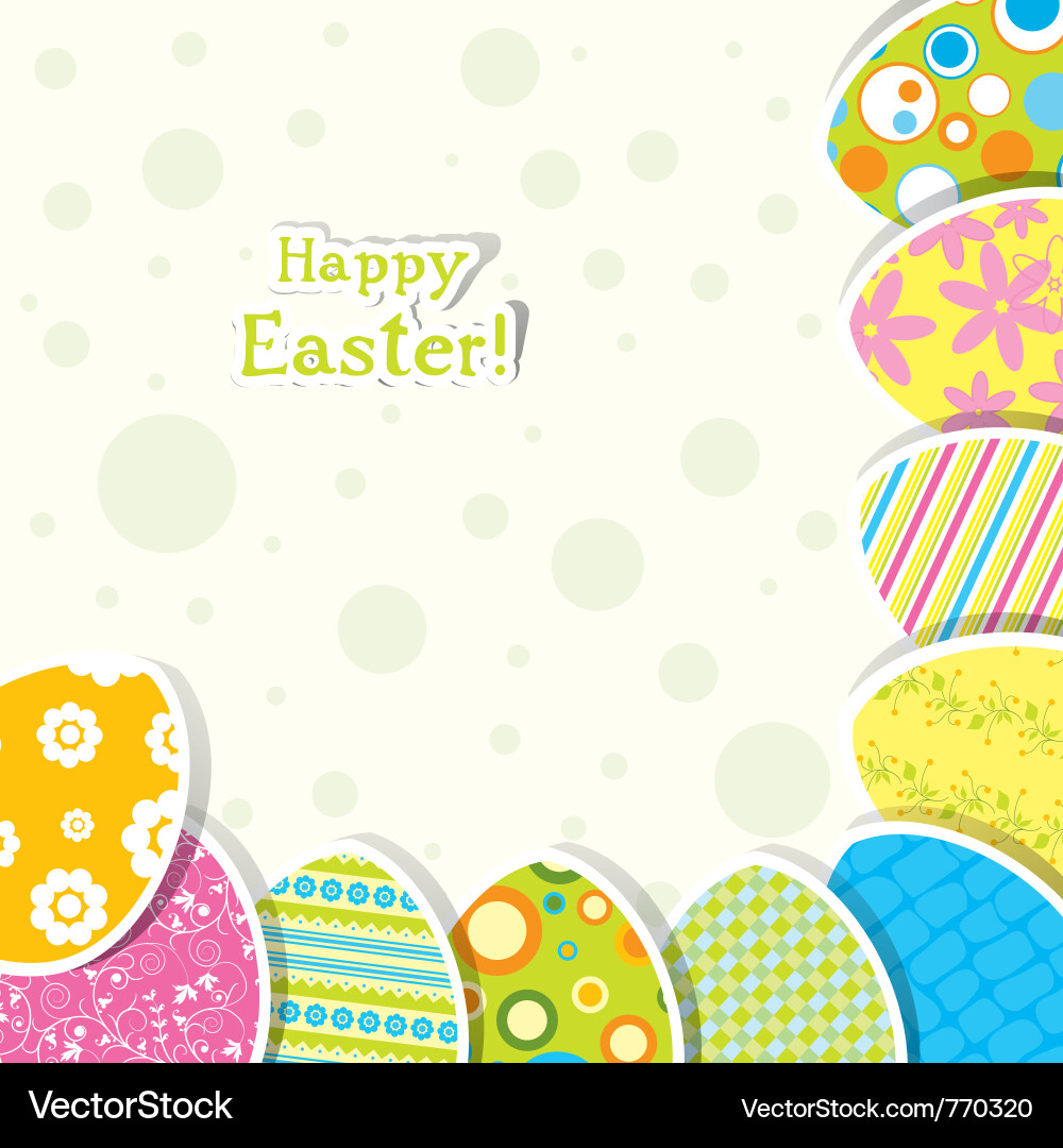 Template easter greeting card Royalty Free Vector Image