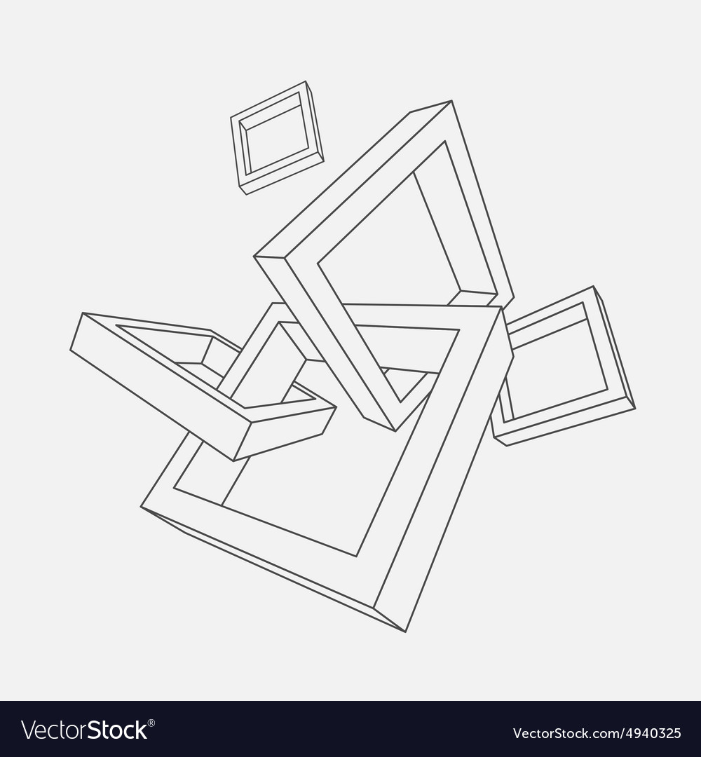 Download Abstract 3d Frames Royalty Free Vector Image Vectorstock