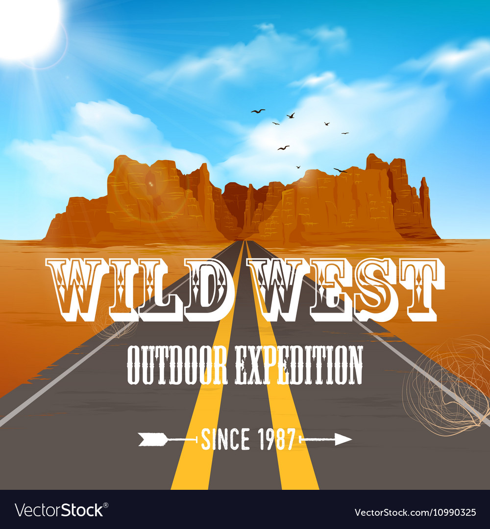 Desert poster Royalty Free Vector Image - VectorStock