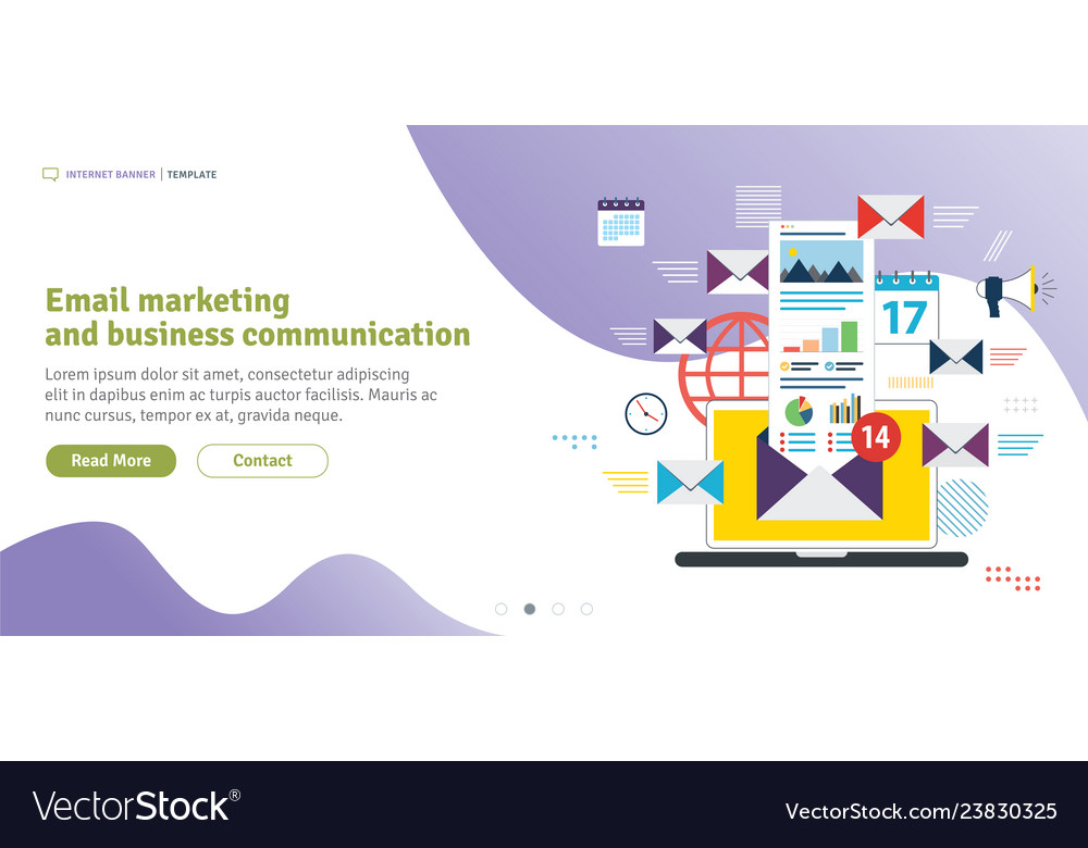 Email Marketing And Business Communication Vector Image