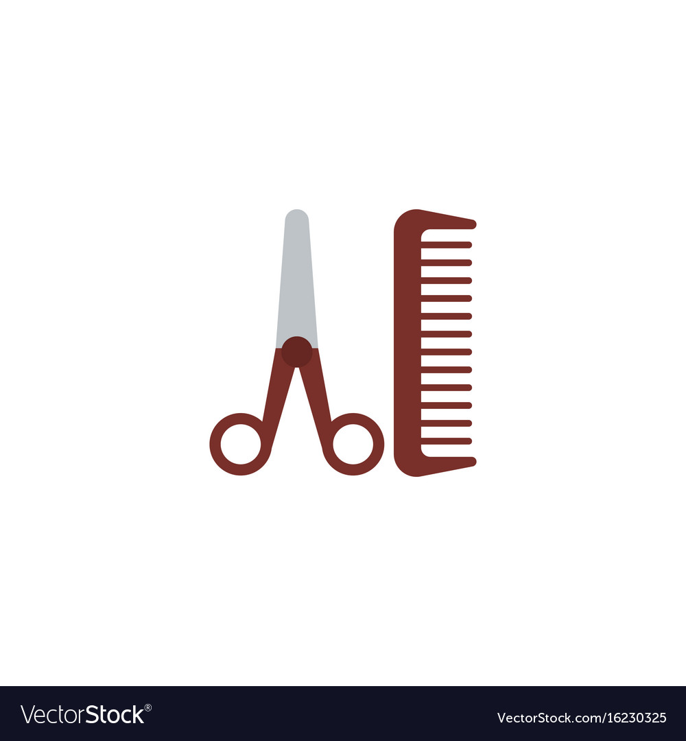 Flat Icon Hairstylist Element Royalty Free Vector Image