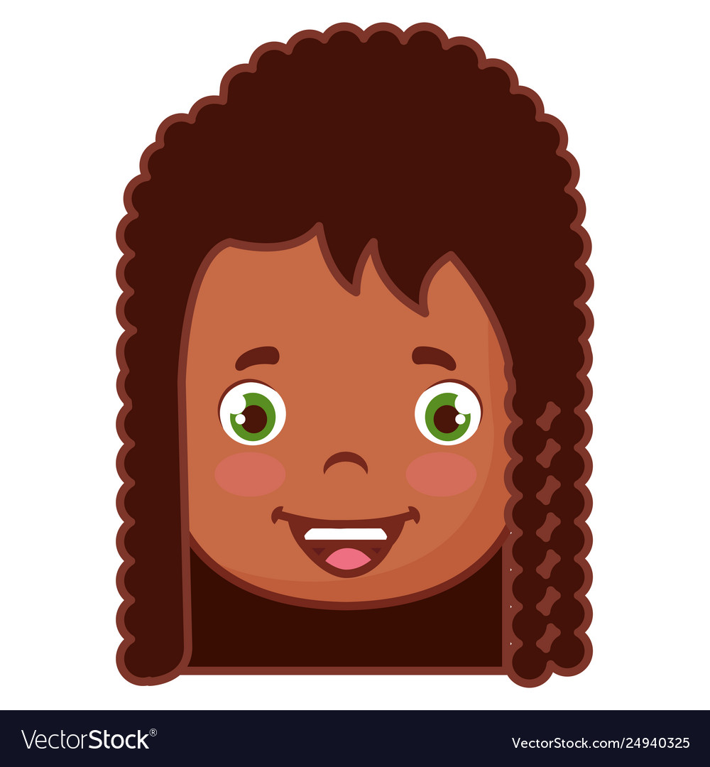 Little girl head icon Royalty Free Vector Image