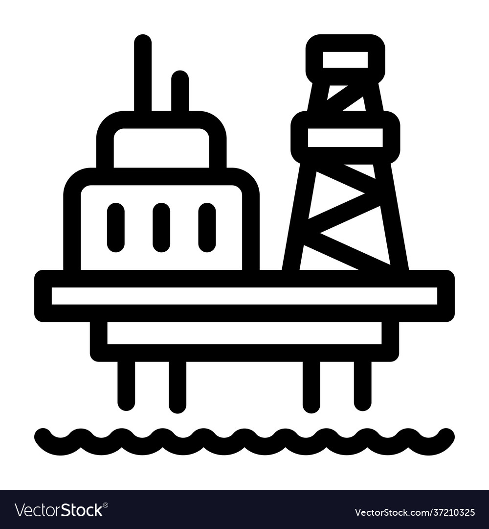 Offshore oil Royalty Free Vector Image - VectorStock