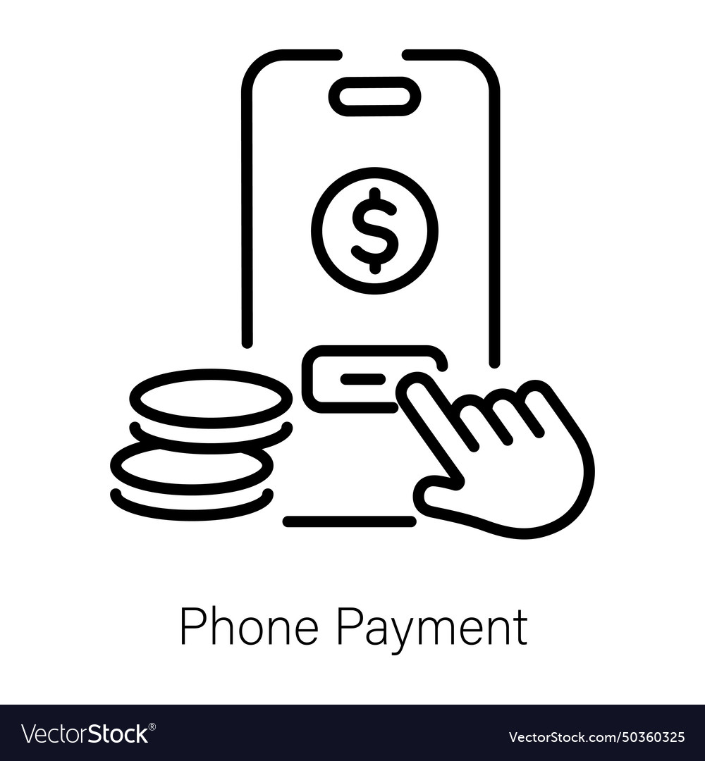 Phone payment Royalty Free Vector Image - VectorStock