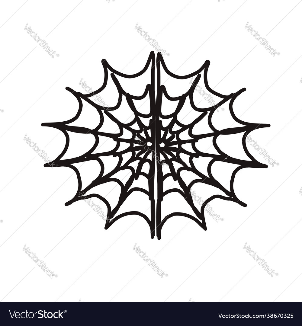 Web black spider halloween decoration feast Vector Image