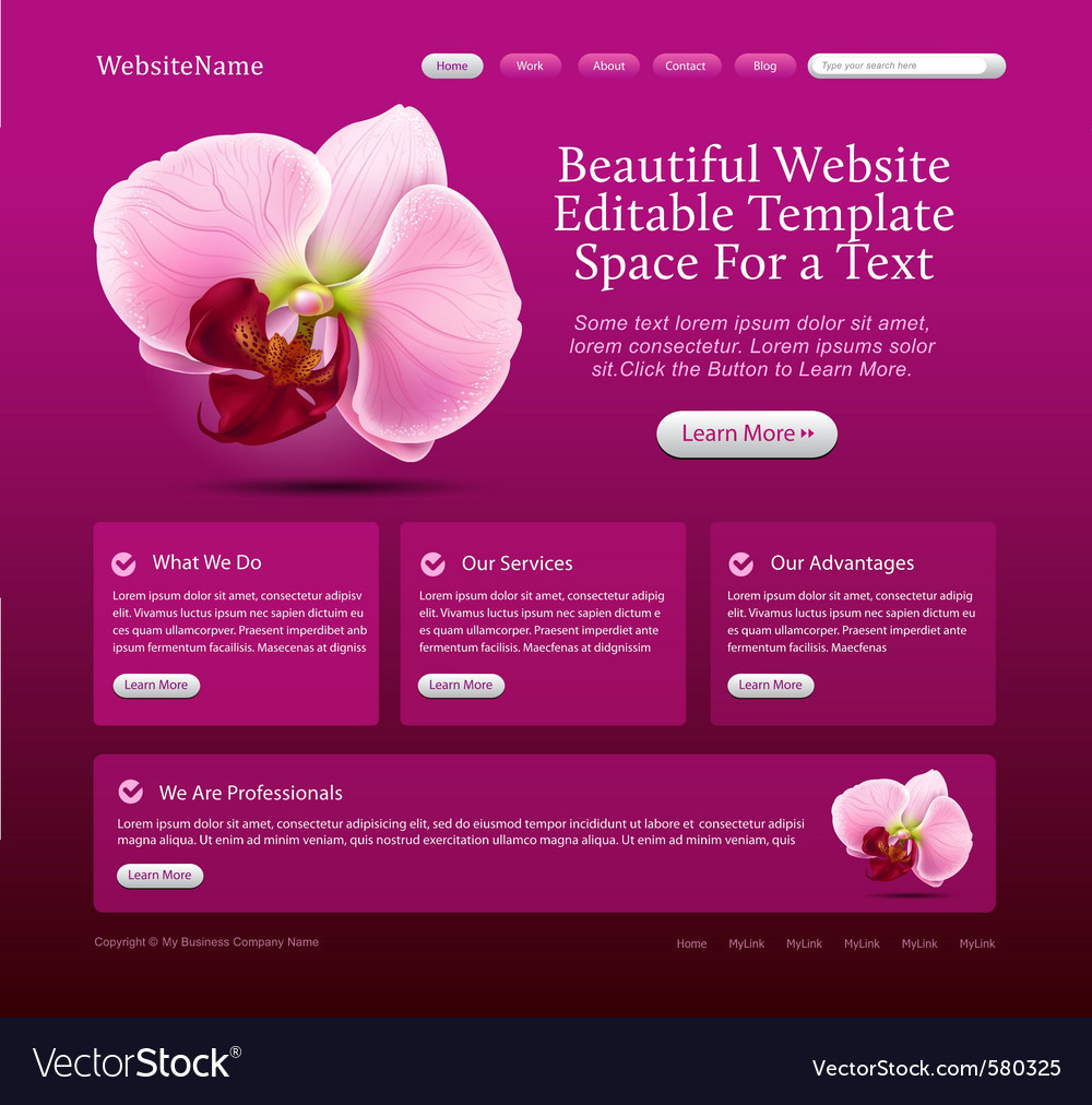 website-template-royalty-free-vector-image-vectorstock