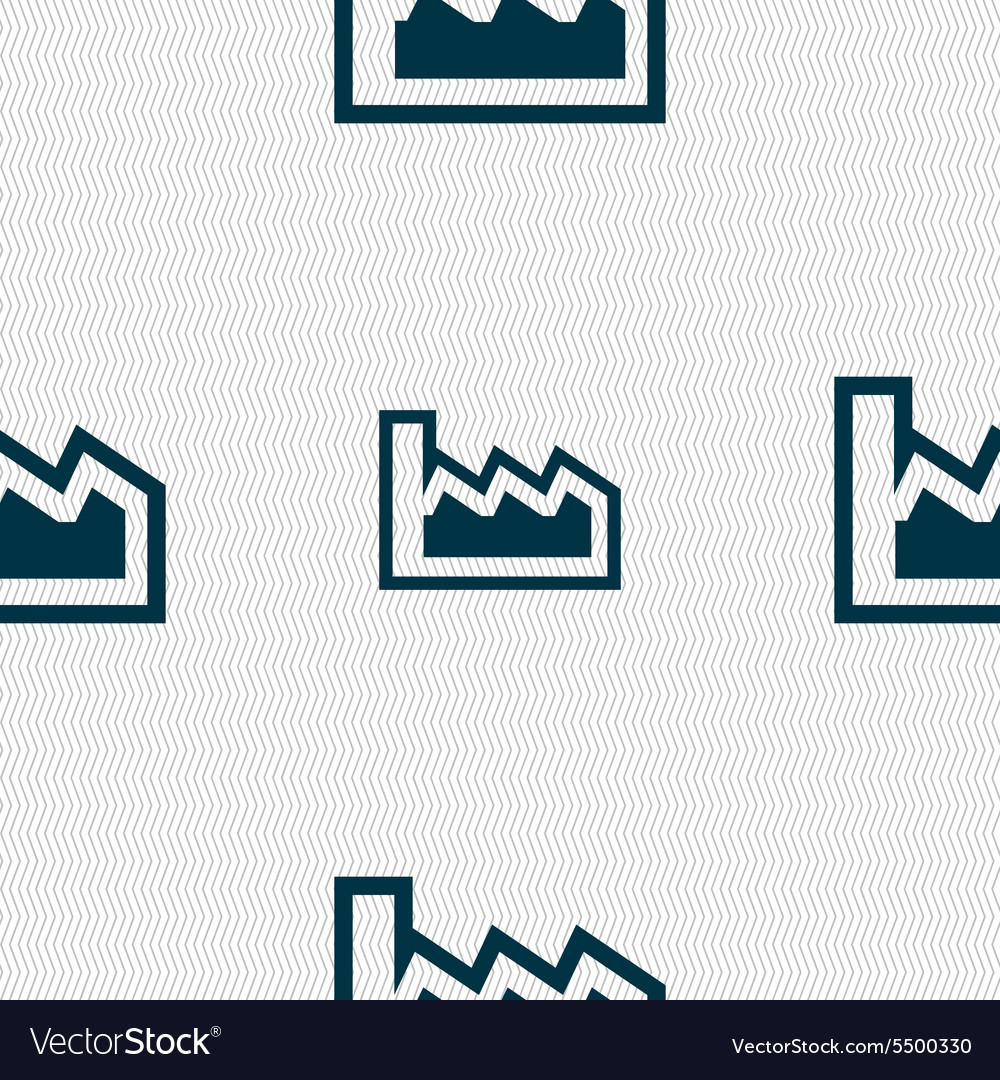 Chart icon sign seamless pattern with geometric Vector Image