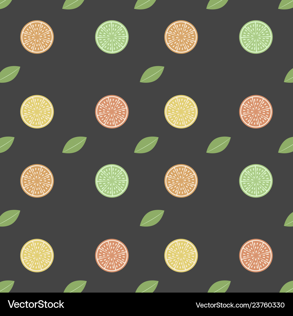 Seamless pattern with orange lemon grapefruit Vector Image