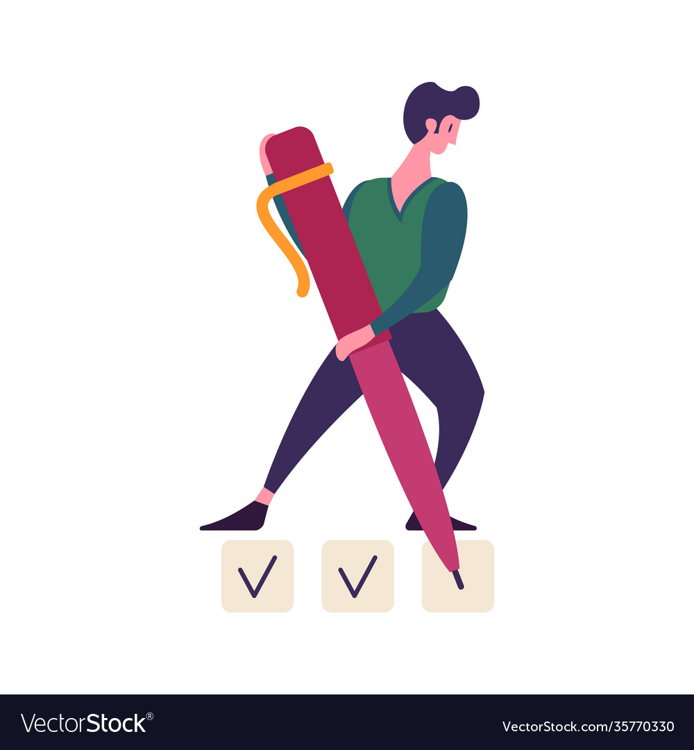 Successful task completion concept Royalty Free Vector Image