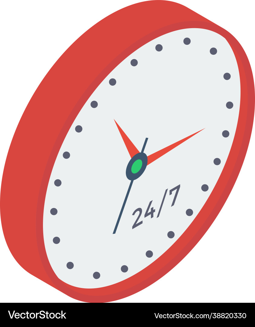 Wall clock Royalty Free Vector Image - VectorStock
