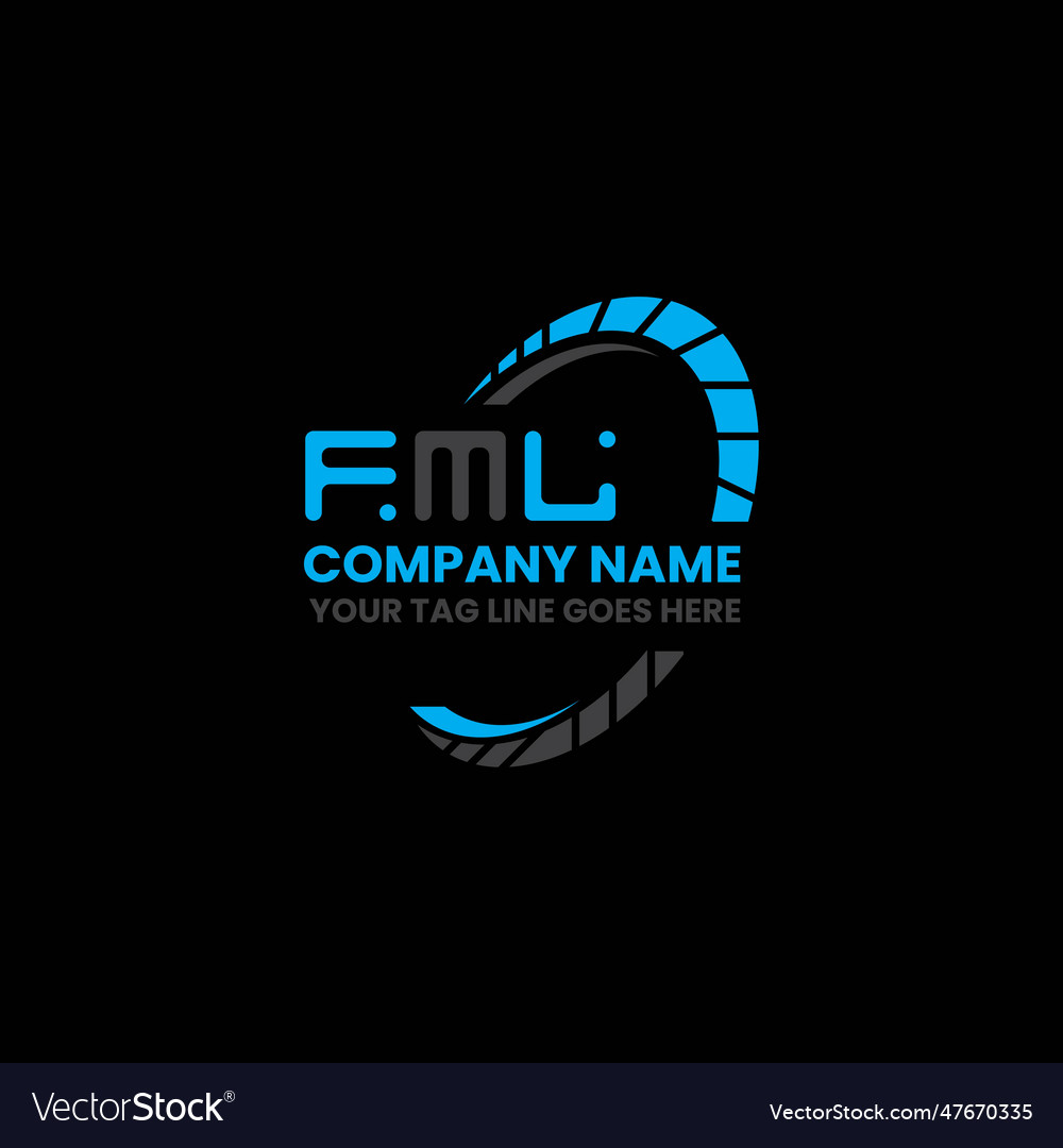 Fml letter logo creative design with graphic Vector Image