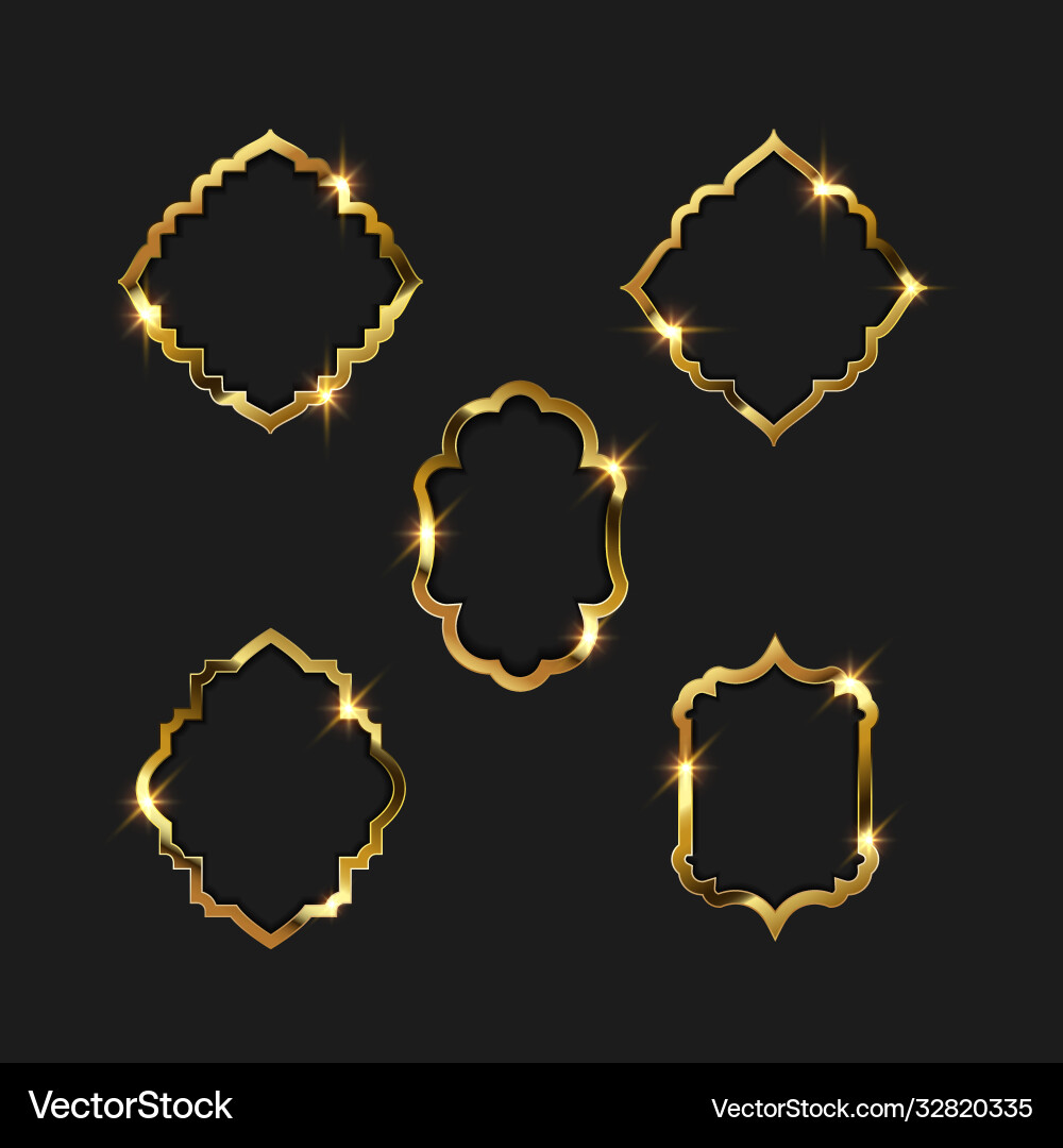 Gold frame design Royalty Free Vector Image - VectorStock
