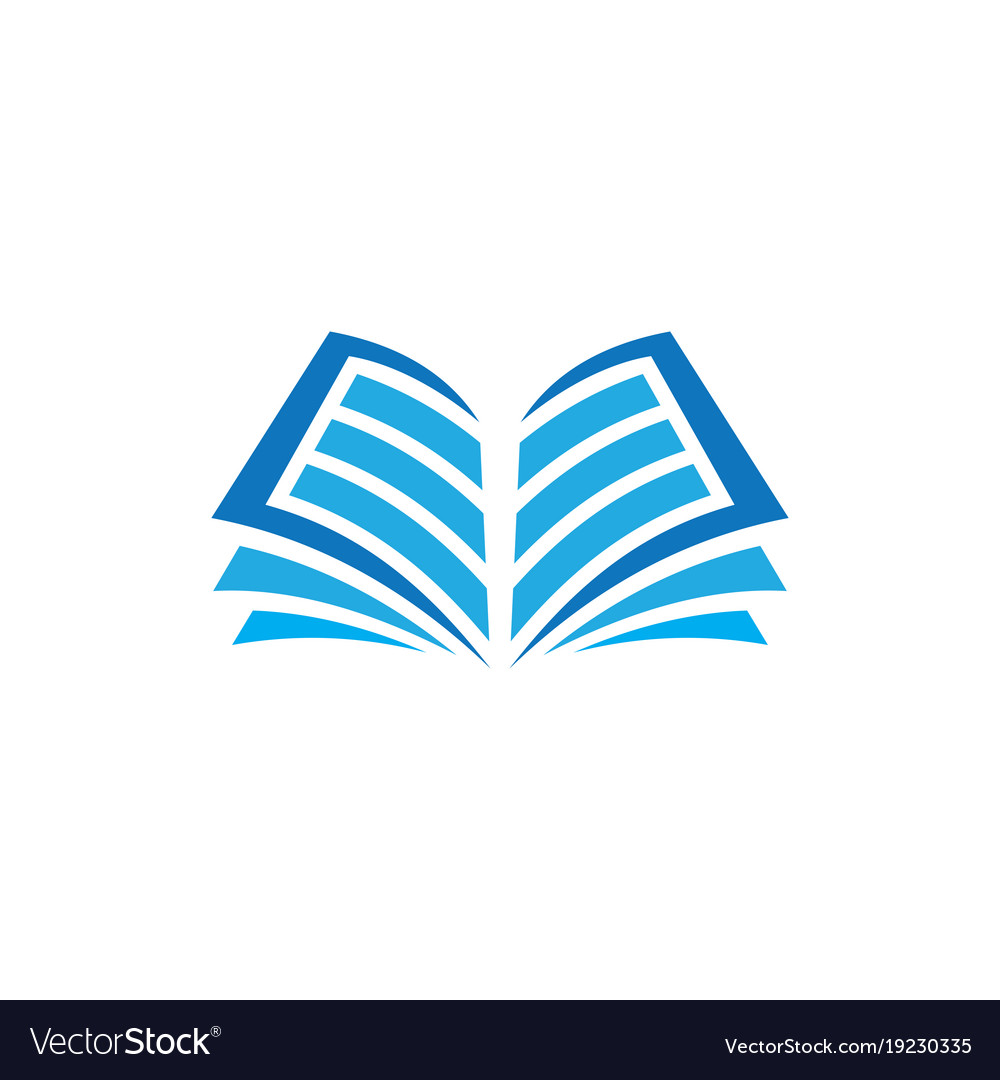  Open  book  logo  education Royalty Free Vector Image