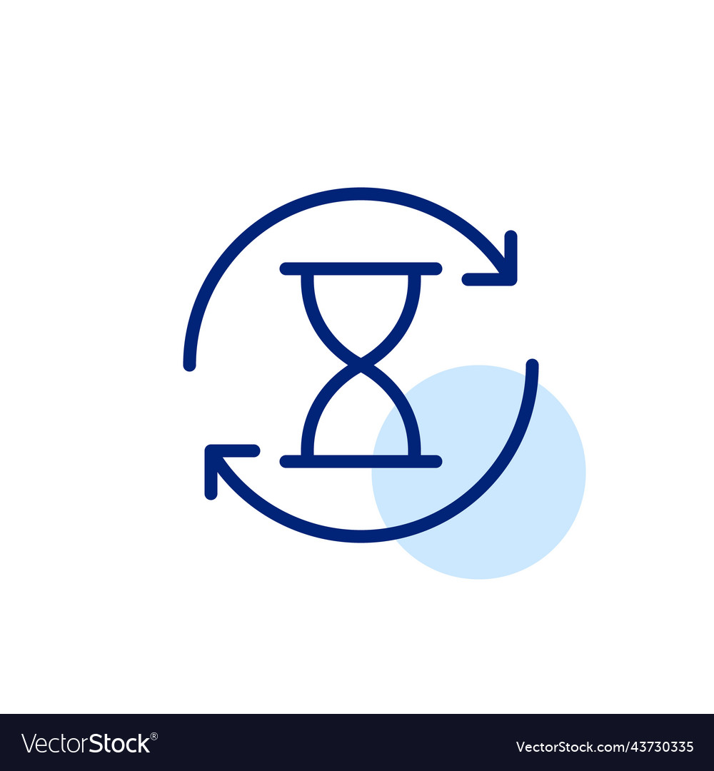 Time limit hourglass icon pixel perfect editable Vector Image